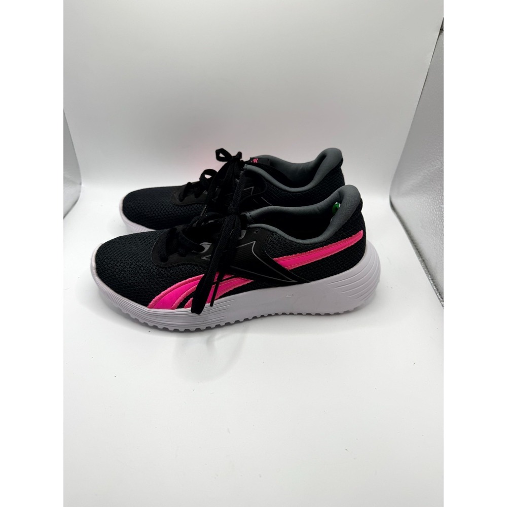 Reebok Lite 3.0 GZ0237 Womens 6 Sneaker Black Atomic Pink Lace Up Running Shoes - Picture 2 of 9